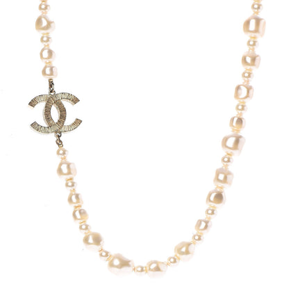Chanel Graduated Pearl CC Short Necklace Gold 1 of 6