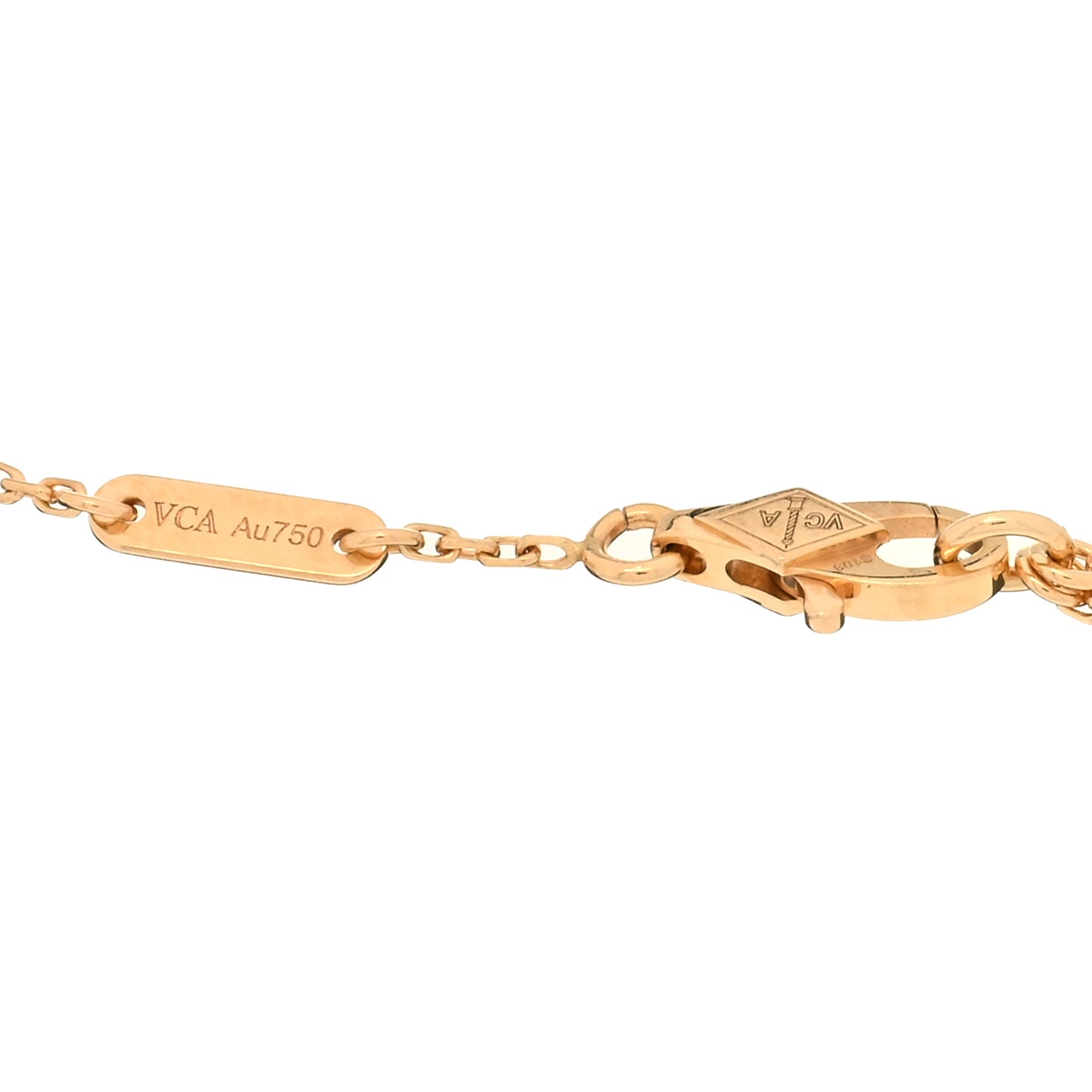 18K Rose Gold Carnelian Sweet Alhambra Heart Bracelet