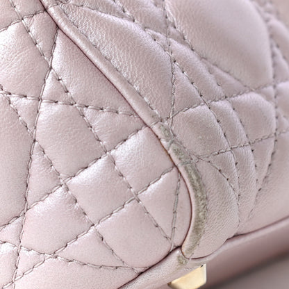 Christian Dior Metallic Lambskin Cannage Mini Lady Dior Lotus 5 of 7