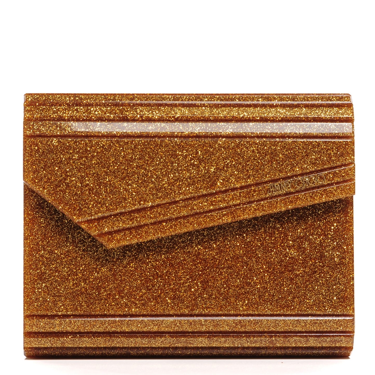 Acrylic Glitter Candy Clutch Gold