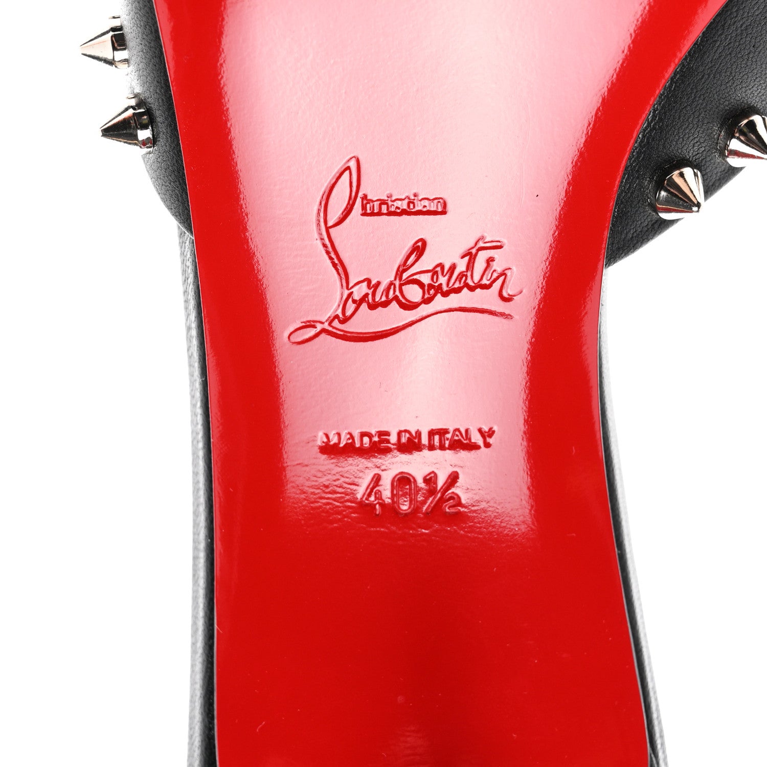 Christian Louboutin Nappa Spike Me Dolly 85 Sandals 40.5 Black 6 of 8