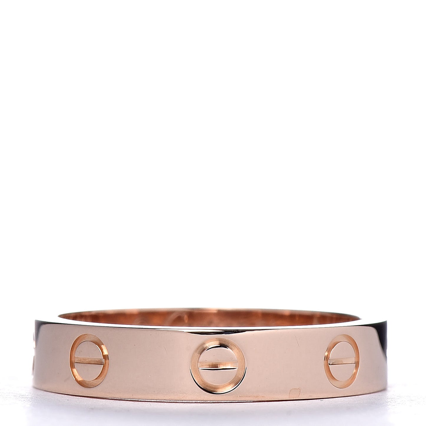 18K Pink Gold Diamond 4mm LOVE Wedding Band Ring 54 6.75