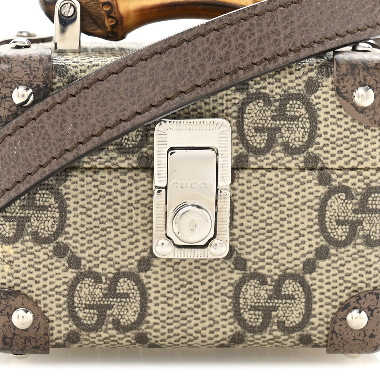 GG Supreme Monogram AirPods Pro Case Beige Ebony
