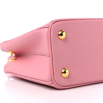 Prada Saffiano Mini Galleria Double Zip Tote Petalo 9 of 10