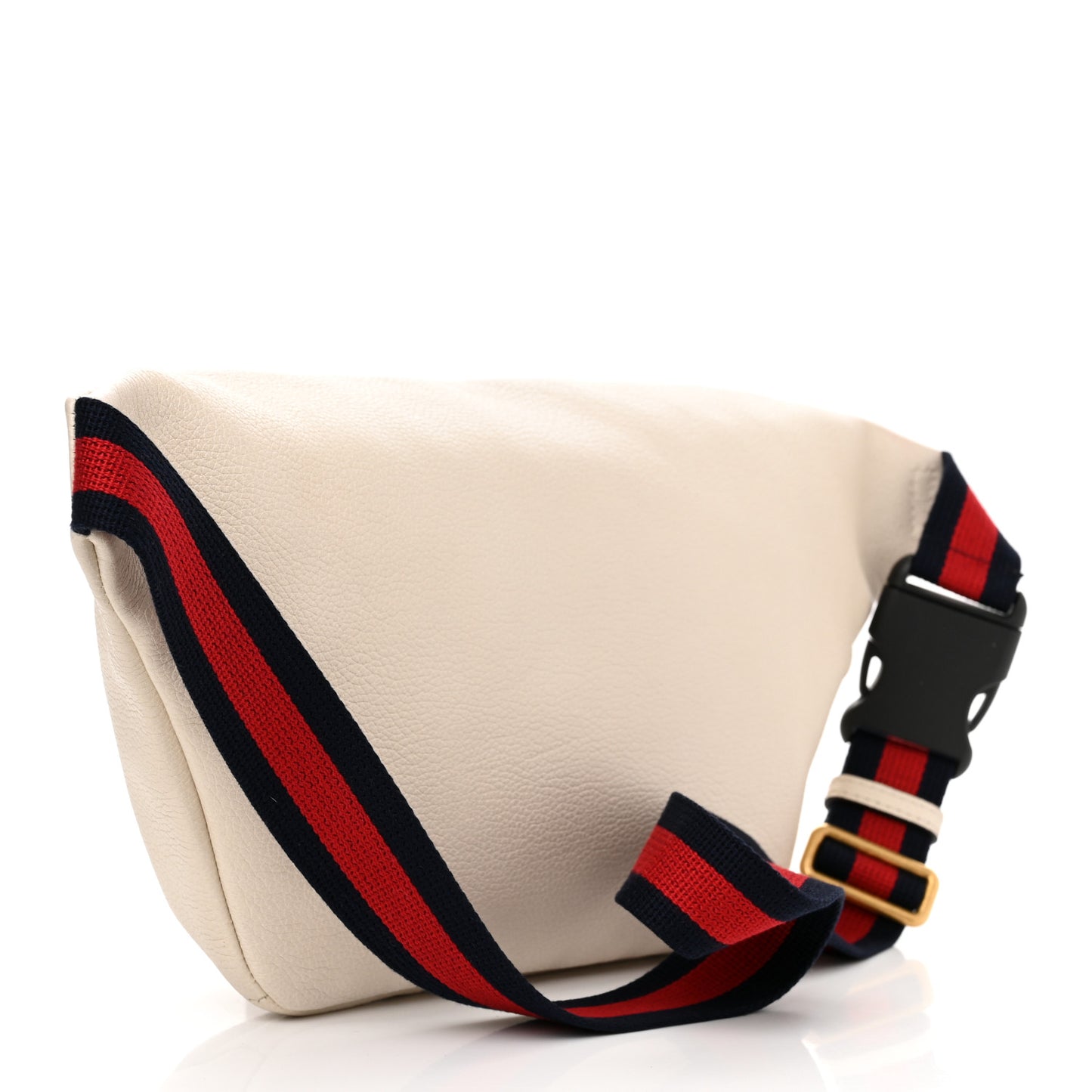 Grained Calfskin Logo Belt Bag White