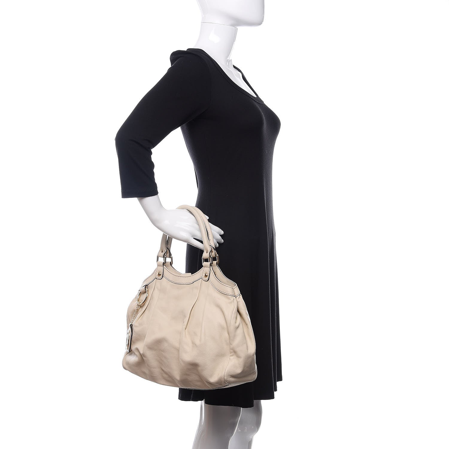Gucci Calfskin Medium Sukey Tote Mystic White 2 of 13