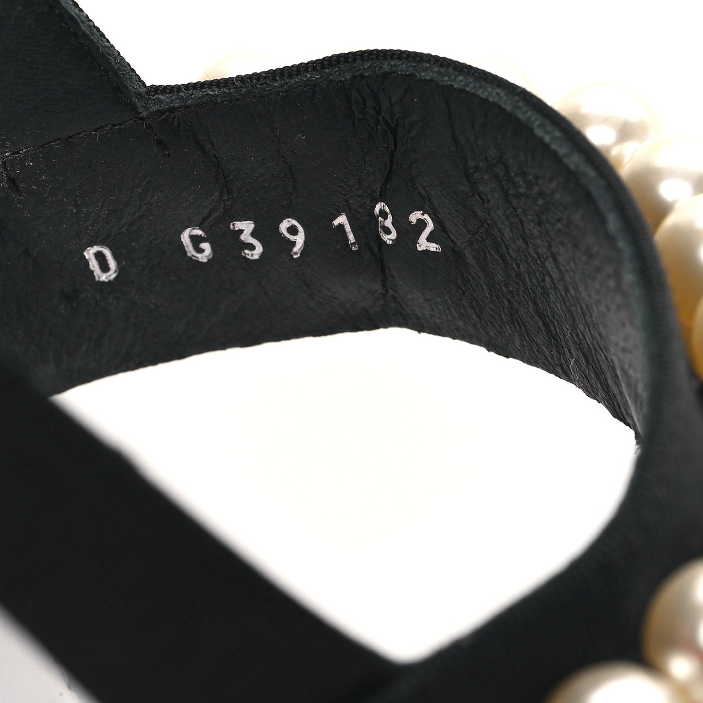 Grosgrain Pearl CC Sandals 38.5 Black