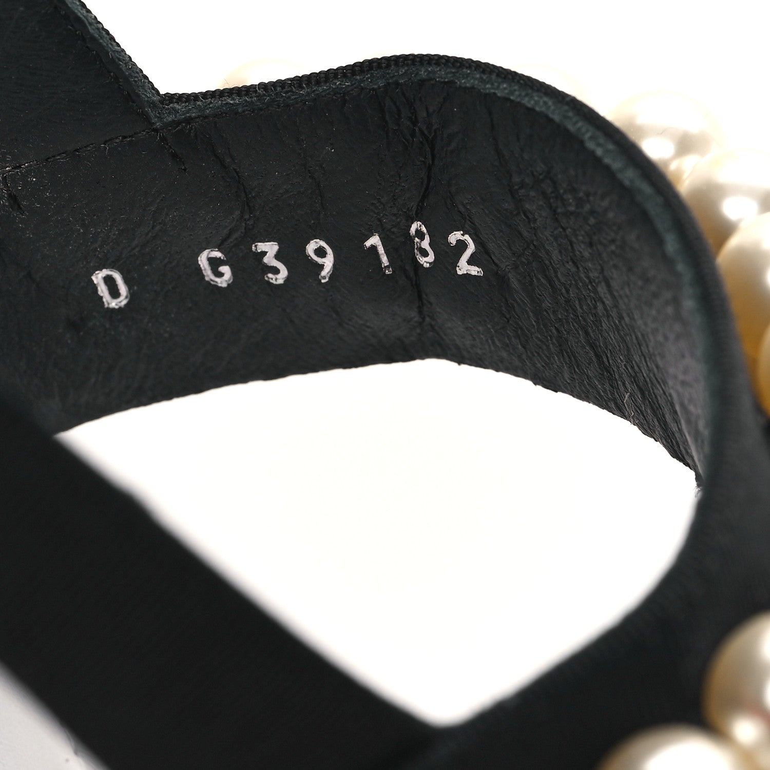 Chanel Grosgrain Pearl CC Sandals 38.5 Black 7 of 10
