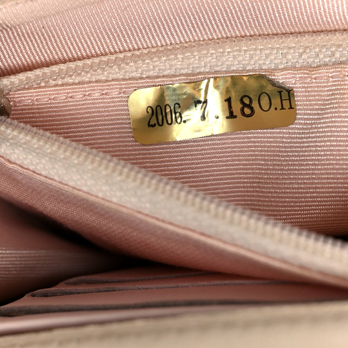 Lambskin Quilted Small Flap Wallet Light Beige