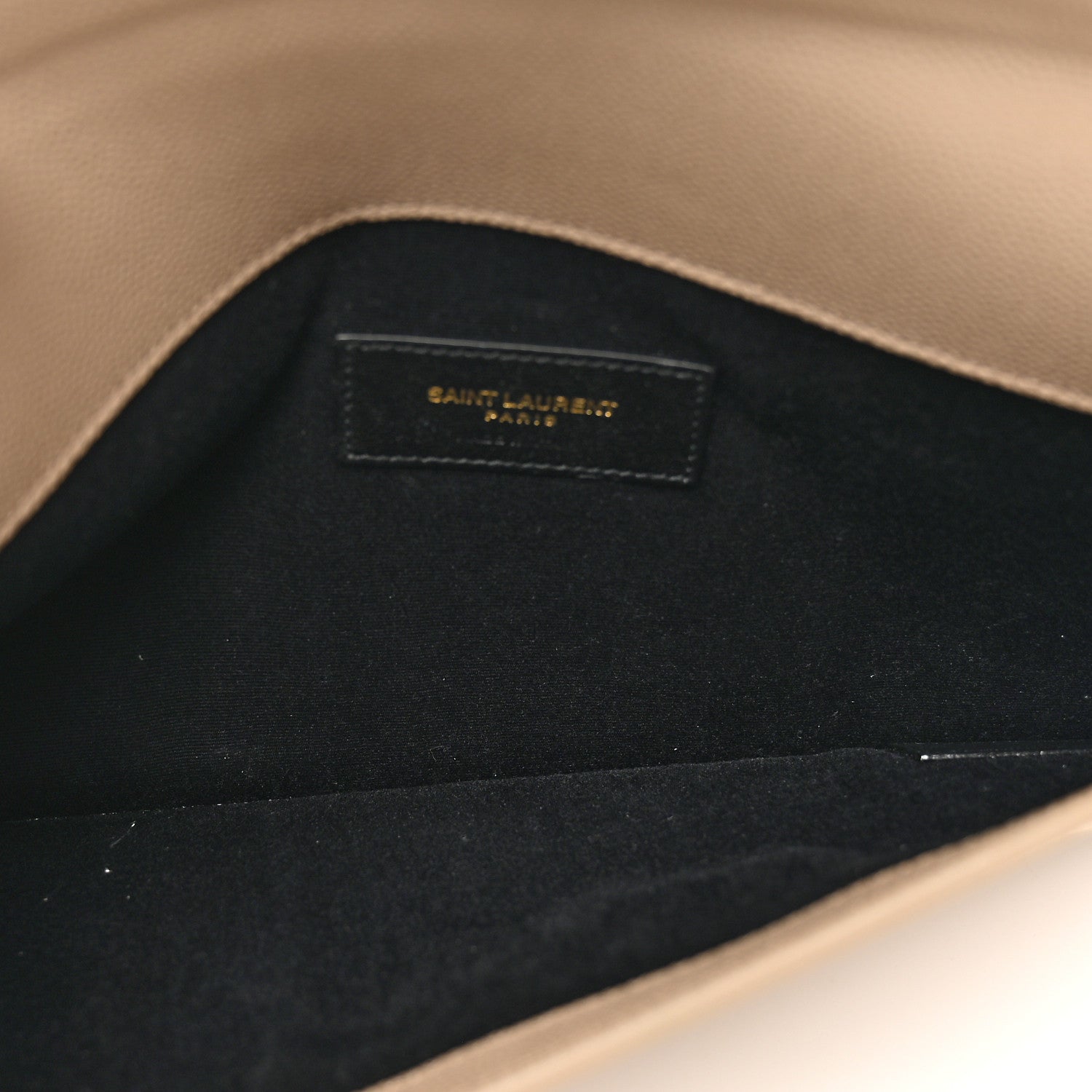 Saint Laurent Grain De Poudre Uptown Pouch Dark Beige 5 of 6
