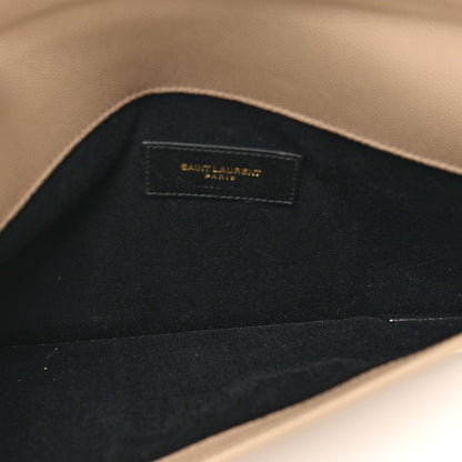 Saint Laurent Grain De Poudre Uptown Pouch Dark Beige 5 of 6