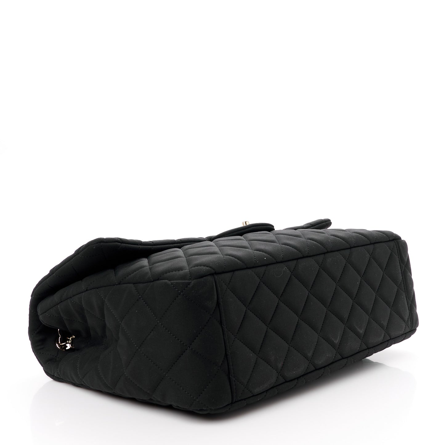 Neoprene Quilted XXL Travel Flap Bag Black