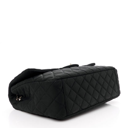 Chanel Neoprene Quilted XXL Travel Flap Bag Black 4 of 13