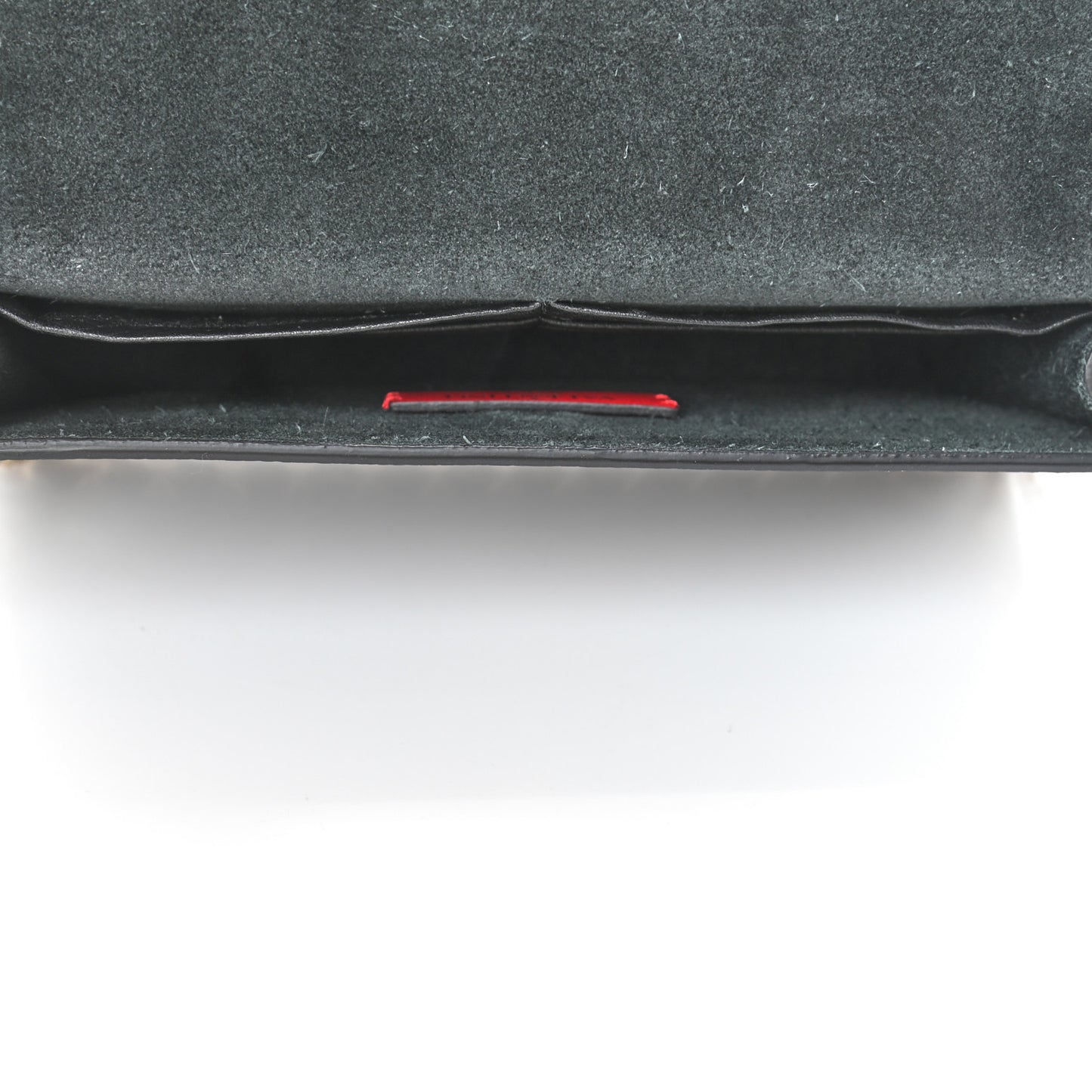 Pebbled Calfskin Rockstud Flap Wallet On Chain Black