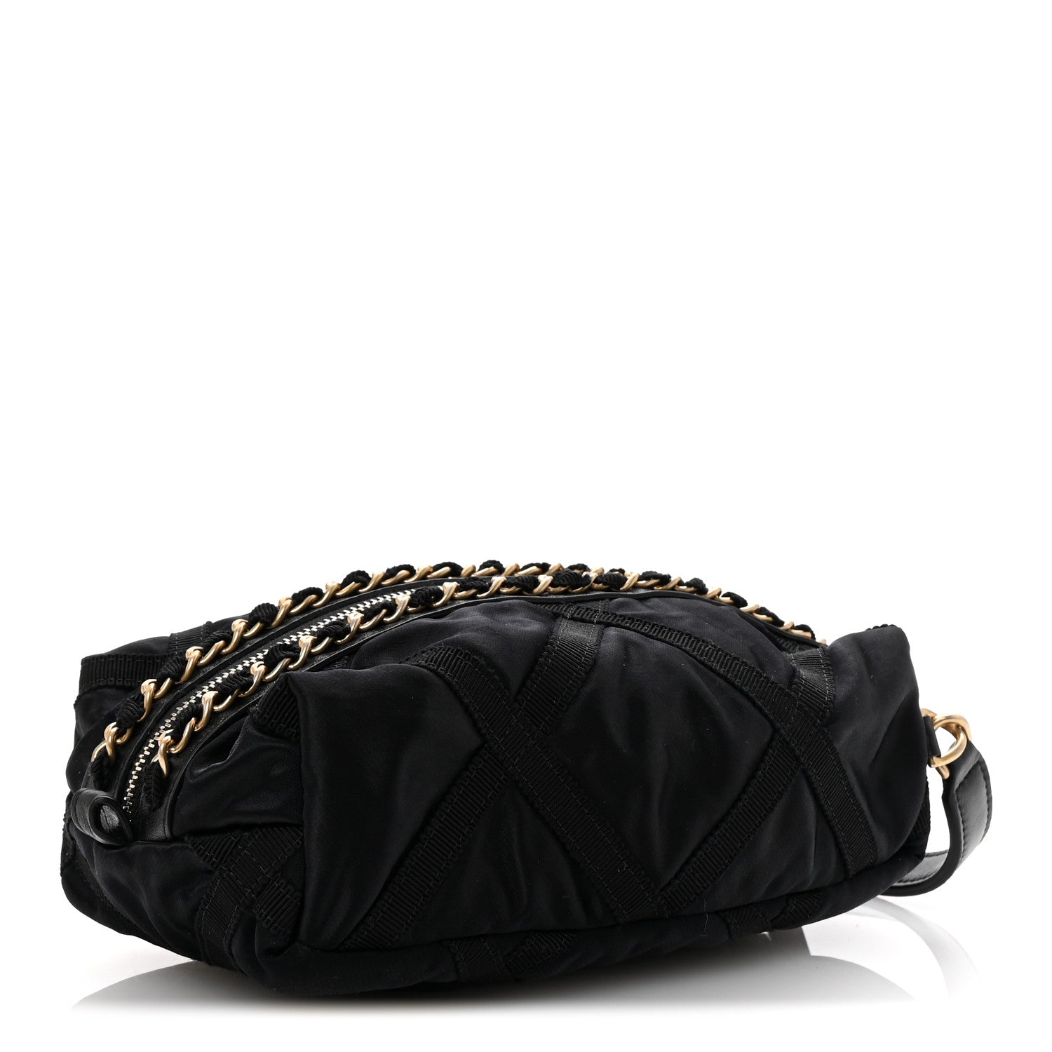 Chanel Nylon Grosgrain Lifestyle Pouch With Sleep Mask Black 4 of 8