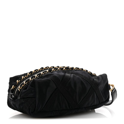 Chanel Nylon Grosgrain Lifestyle Pouch With Sleep Mask Black 4 of 8