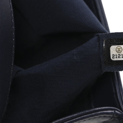 Chanel Lambskin Quilted Medium Boy Flap Dark Navy 7 of 11