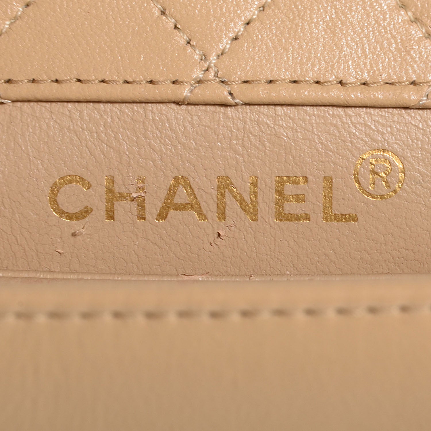 Chanel Lambskin Quilted Trapezoid Shoulder Flap Bag Beige White 8 of 10