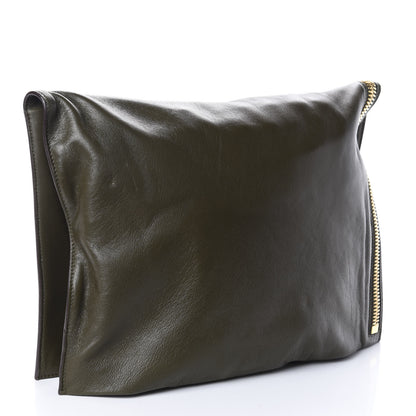 Tom Ford Ramskin Large Alix Padlock Zip Shoulder Bag Dark Green 4 of 10