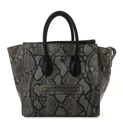 Celine Snakeskin Mini Luggage Grey 1 of 11