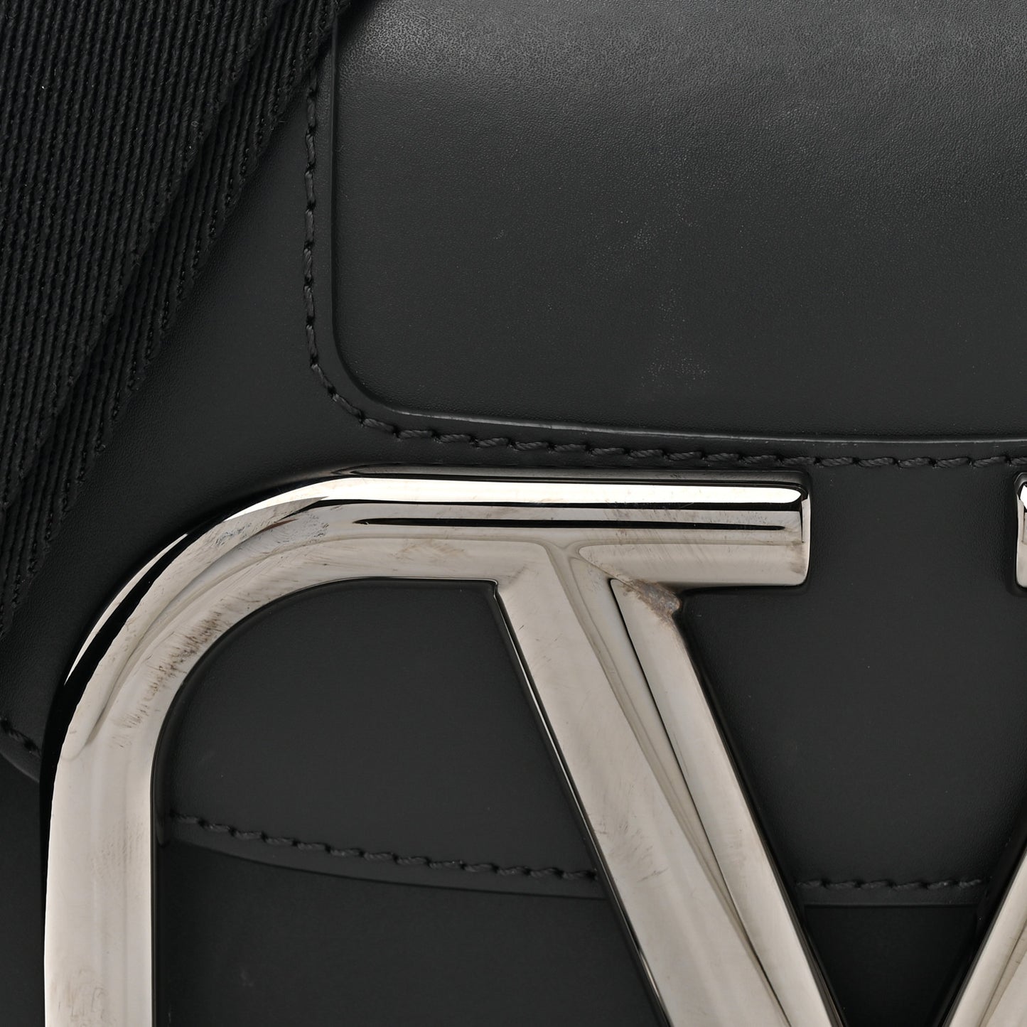 Smooth Calfskin Small Supervee Crossbody Bag Black