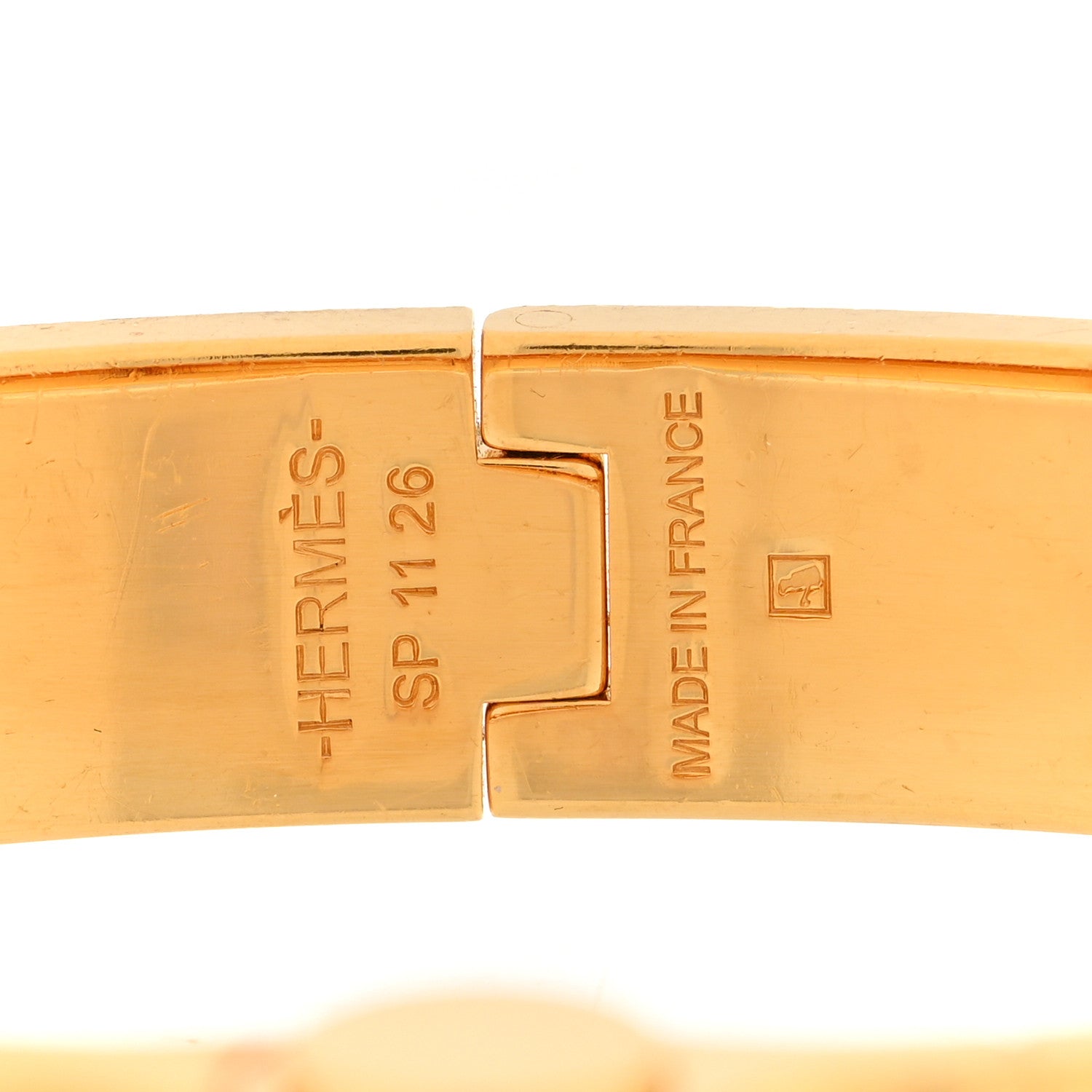 Hermes Enamel Printed Narrow Charniere Savana Dance Hinged Bracelet S Futurisme 4 of 4