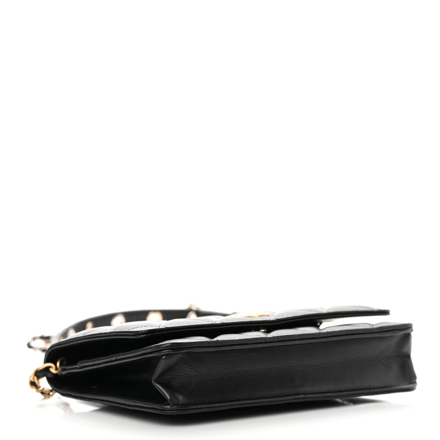 Chanel Goatskin Quilted Quilted Like A Wallet Wallet On Chain WOC Black 4 of 17