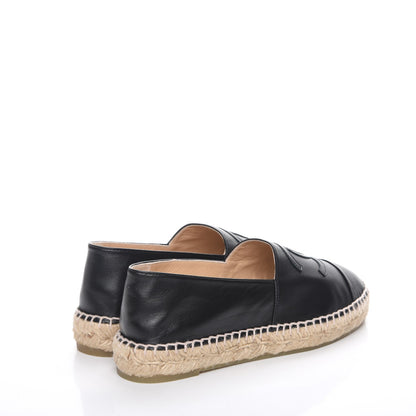 Chanel Lambskin CC Espadrilles 37 Black 4 of 10