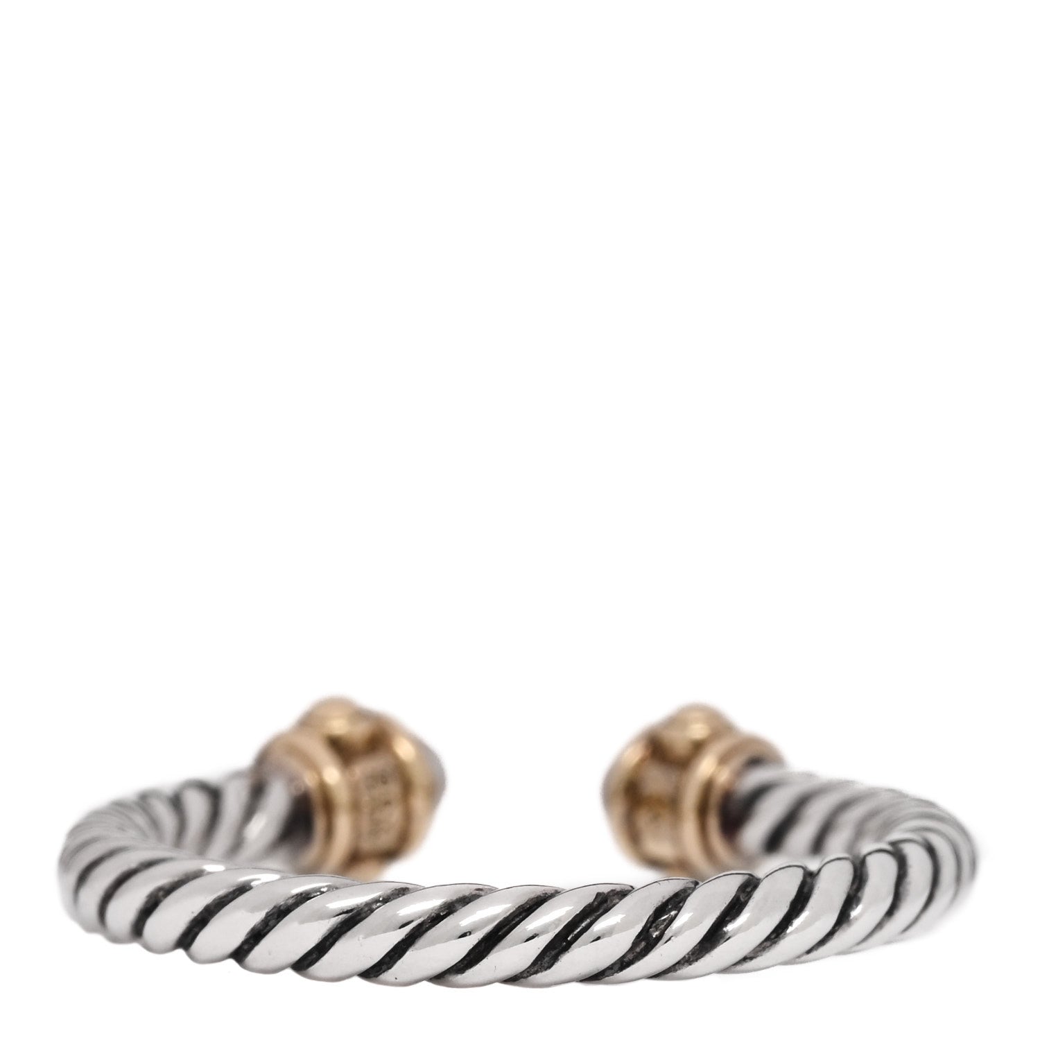 David Yurman Sterling Silver 14K Yellow Gold Diamond Freshwater Cultured Pearl Renaissance Ring 49 5 3 of 5