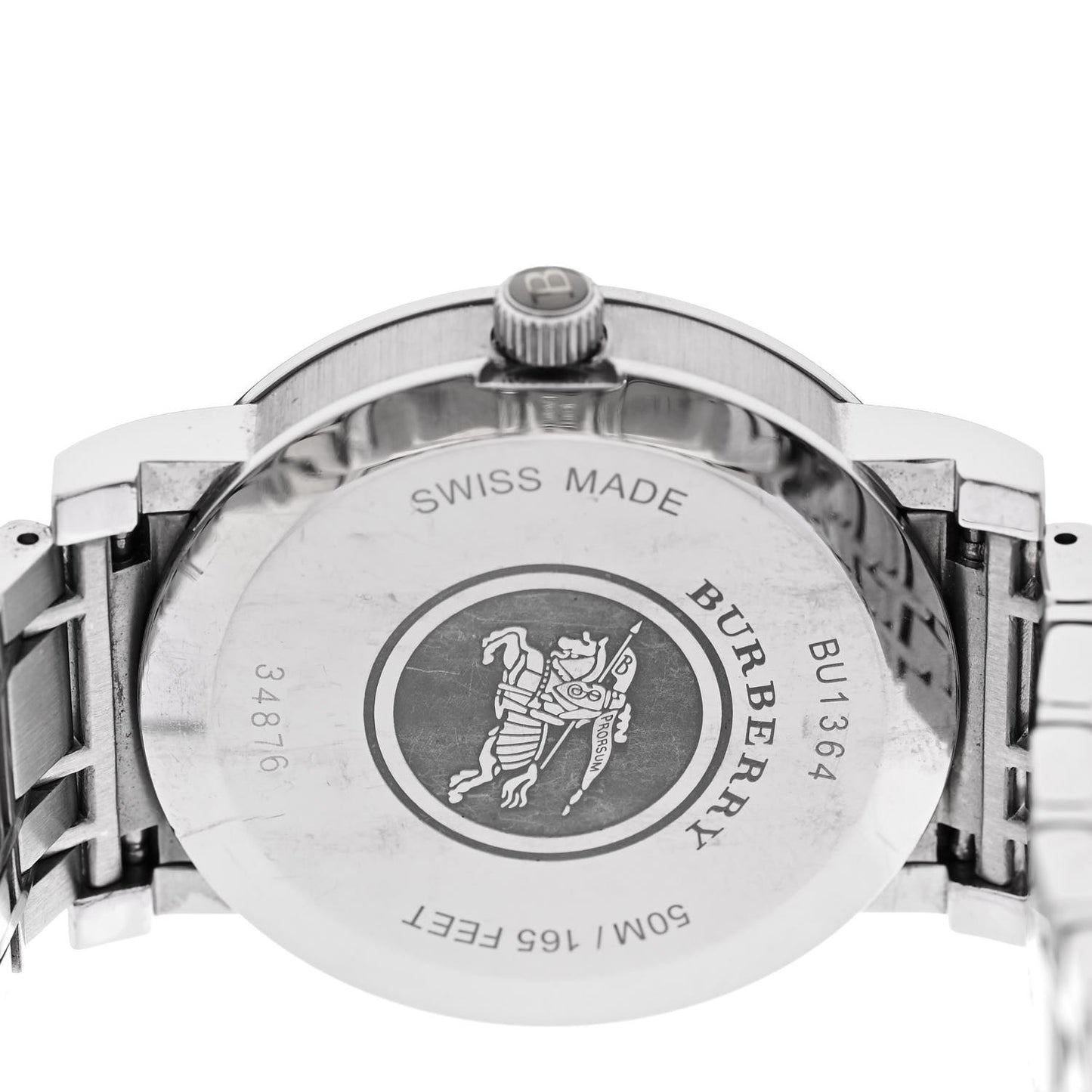 Stainless Steel 38mm Heritage Quartz Watch Black BU1364