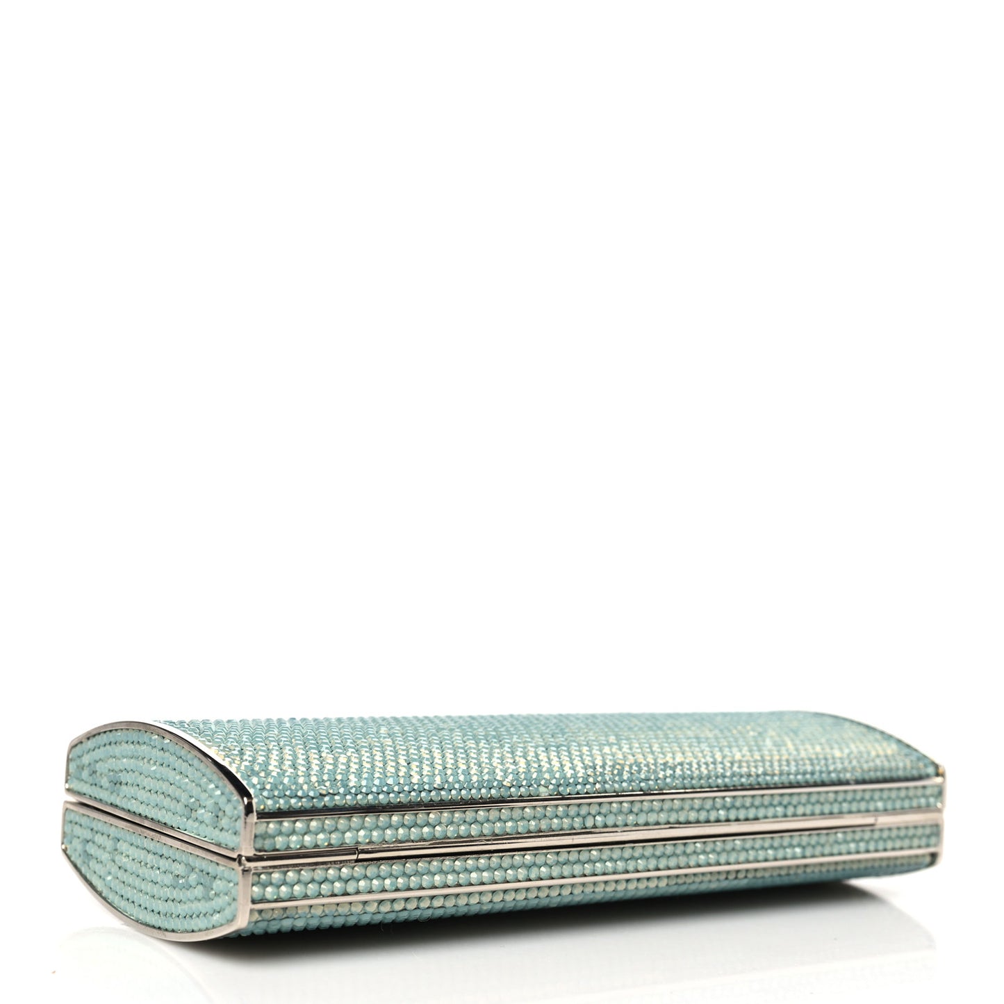 Swarovski Crystal Minaudiere Clutch Aquamarine