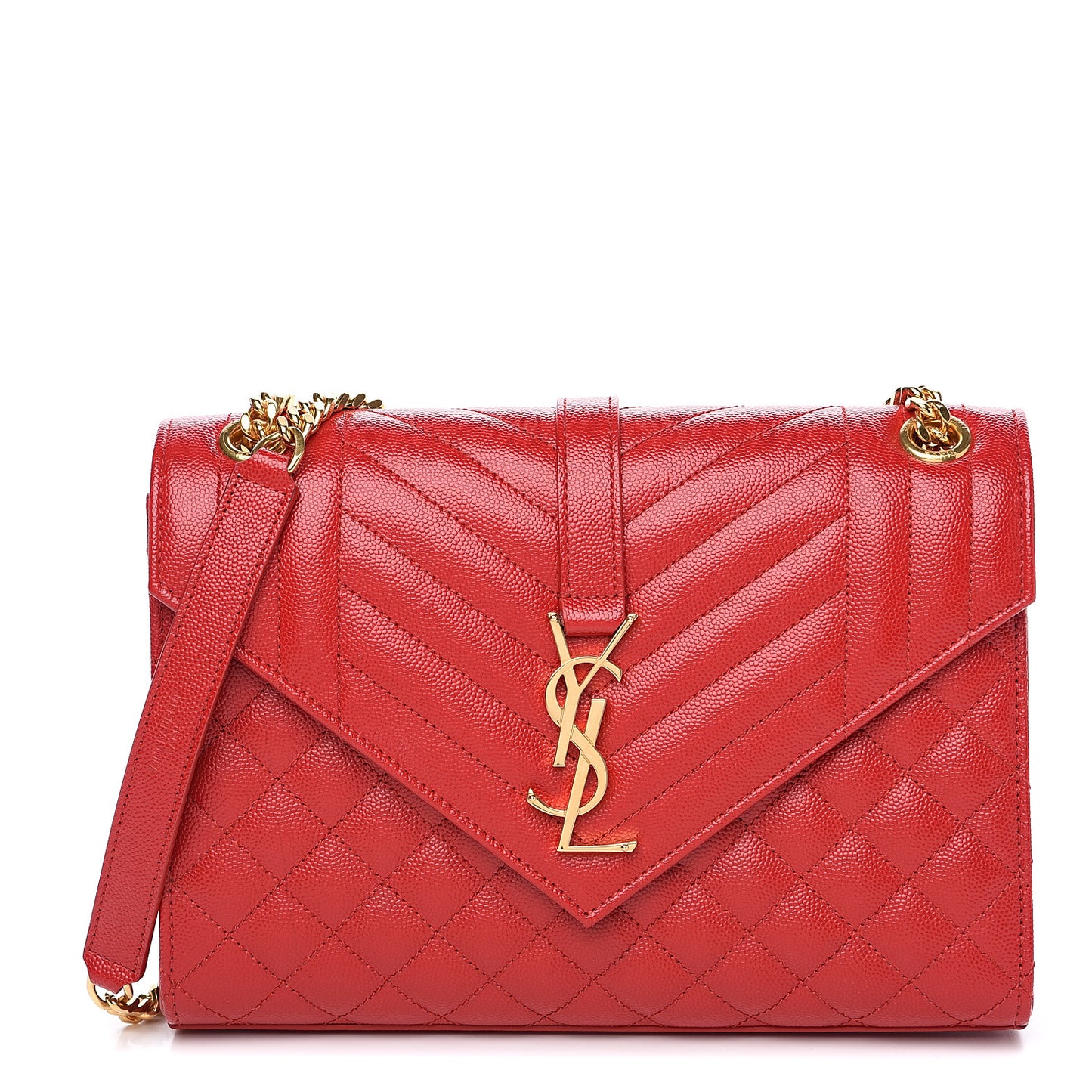 Grain De Poudre Textured Mixed Matelasse Triquilt Medium Monogram Satchel New Red