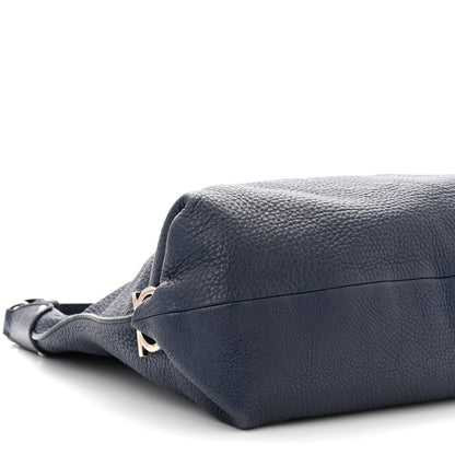 Salvatore Ferragamo Calfskin Fanisa Gancini Hobo Oxford Blue 9 of 14