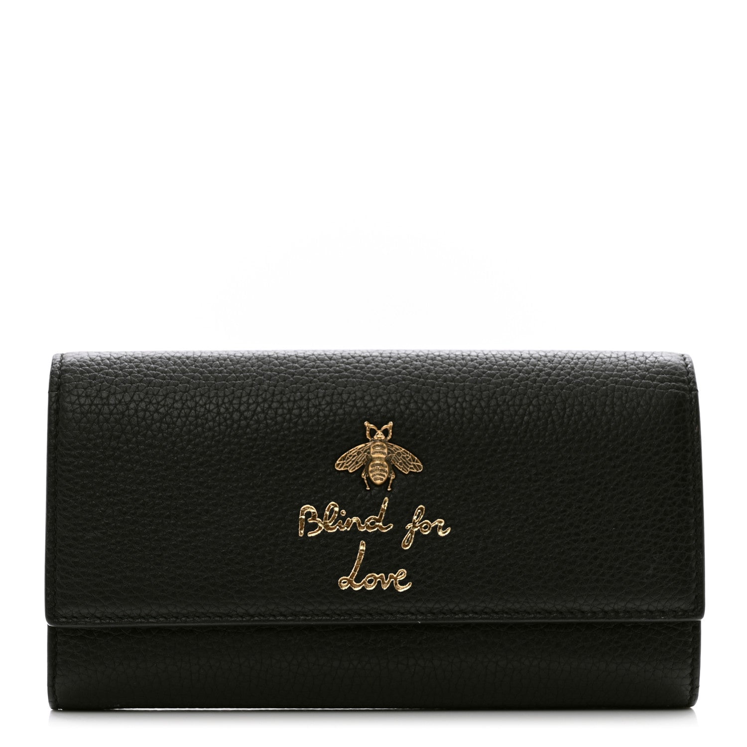 Gucci Calfskin Animalier Continental Wallet Black 1 of 9