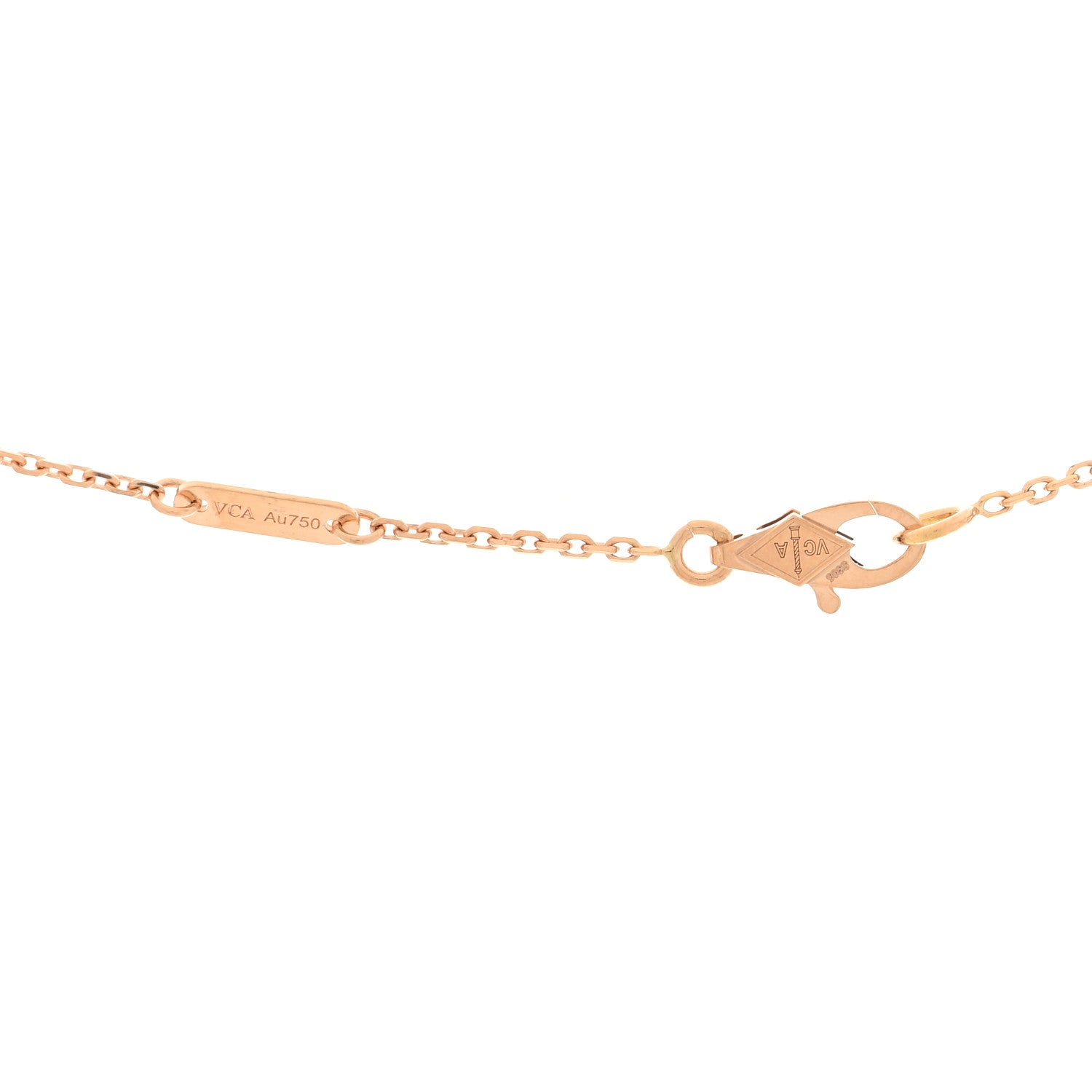 Van Cleef & Arpels 18K Rose Gold Ruby Mini Frivole Pendant Necklace 4 of 5