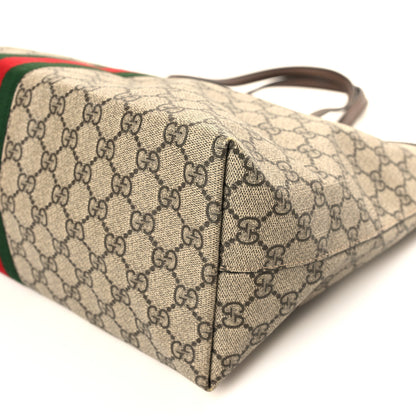 Gucci GG Supreme Monogram Medium Ophidia Shopping Tote Brown 9 of 11