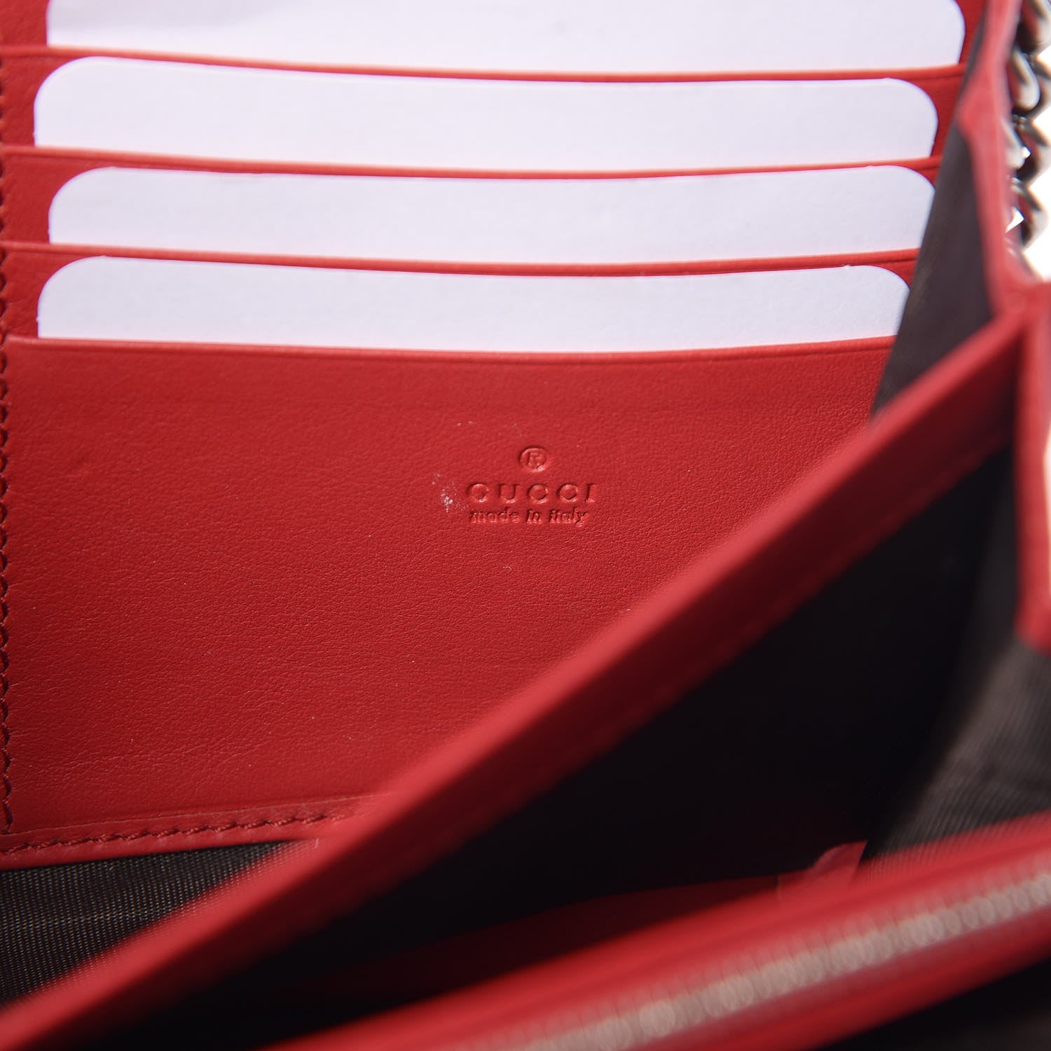 Gucci GG Supreme Monogram Mini Dionysus Chain Wallet Beige Vulcanic Red 6 of 10