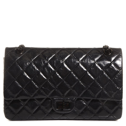 Chanel Glazed Calfskin 2.55 Reissue Flap 226 Black 1 of 9