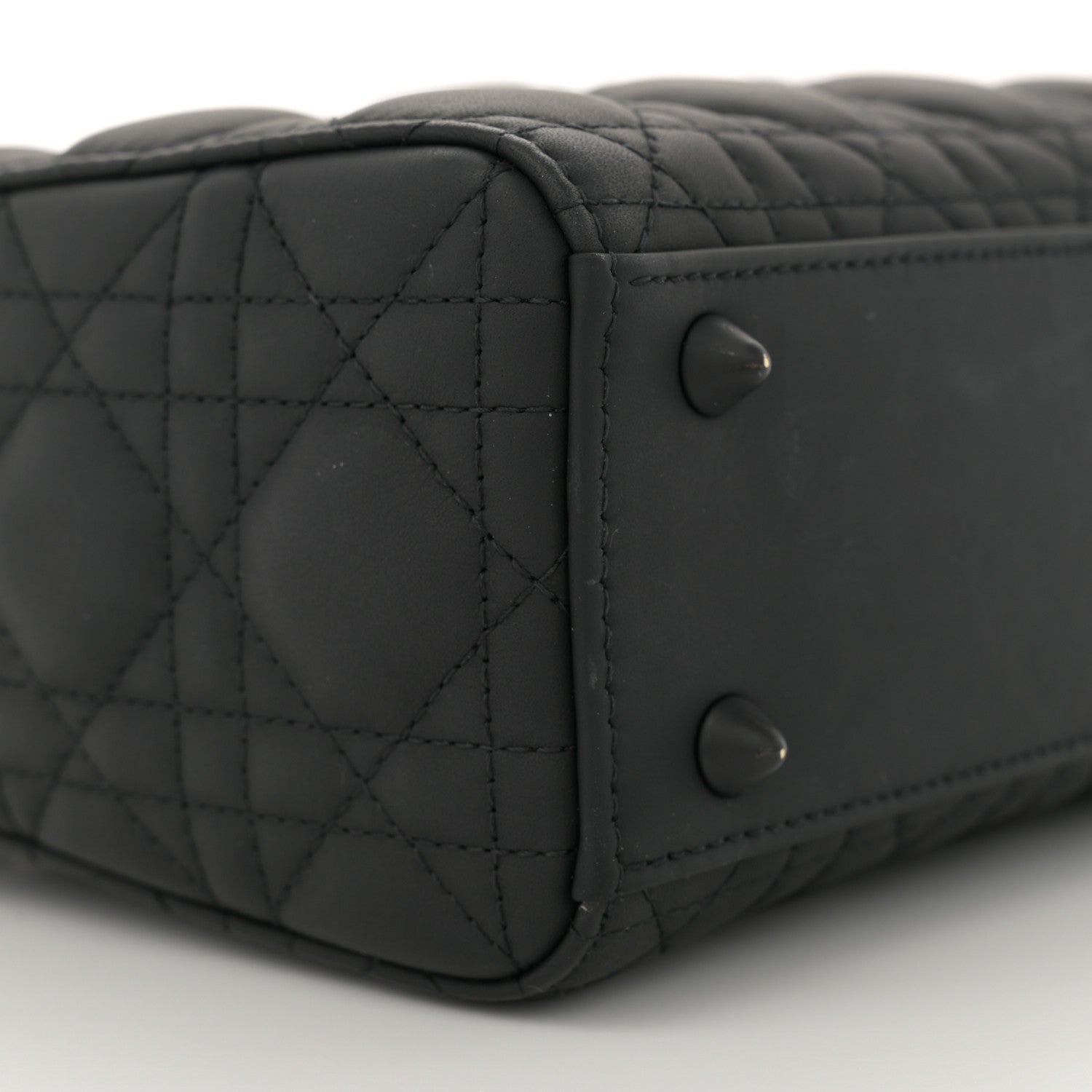 Christian Dior Ultra Matte Calfskin Cannage Small Lady Dior Black 9 of 10