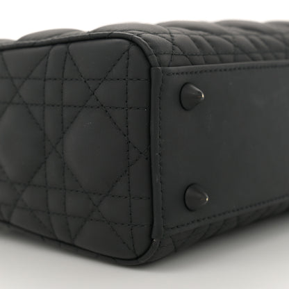 Christian Dior Ultra Matte Calfskin Cannage Small Lady Dior Black 9 of 10