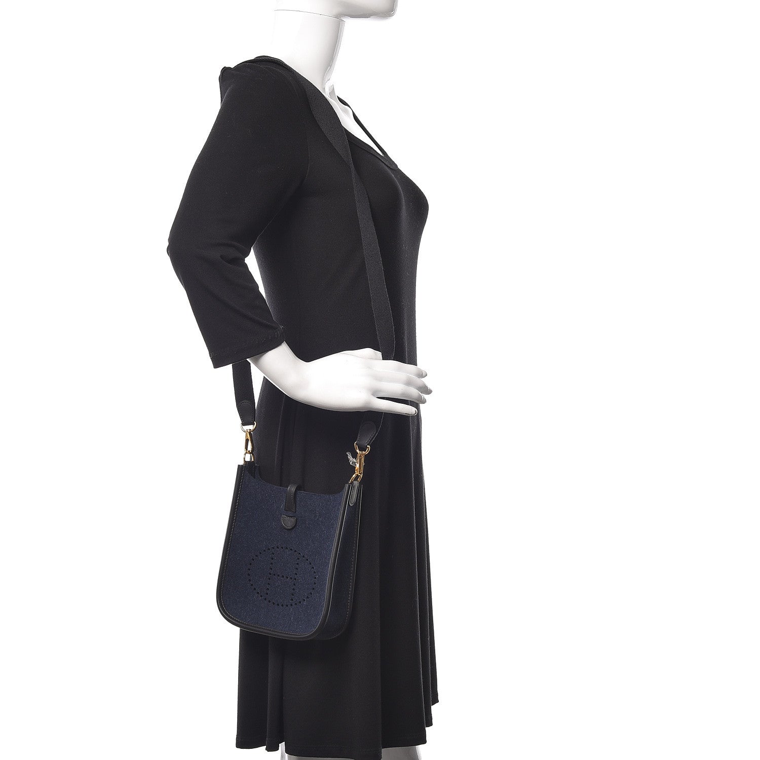 Hermes Feutre Swift Evelyne TPM Bleu Nuit Black 2 of 11