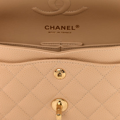 Chanel Caviar Quilted Small Double Flap Beige 11 of 14