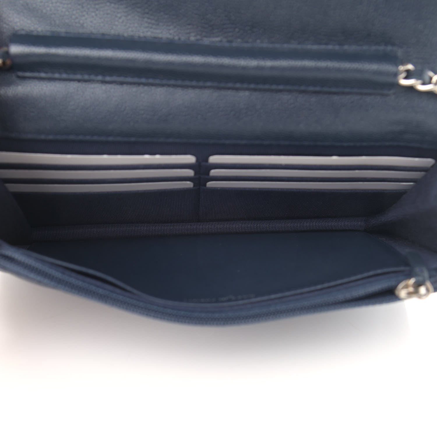 Chanel Caviar Quilted Wallet On Chain WOC Navy Blue 5 of 13