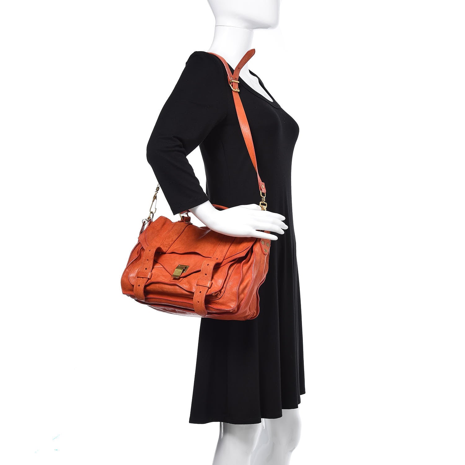 Proenza Schouler Lambskin Medium PS1 Satchel Orange Pepper 2 of 13