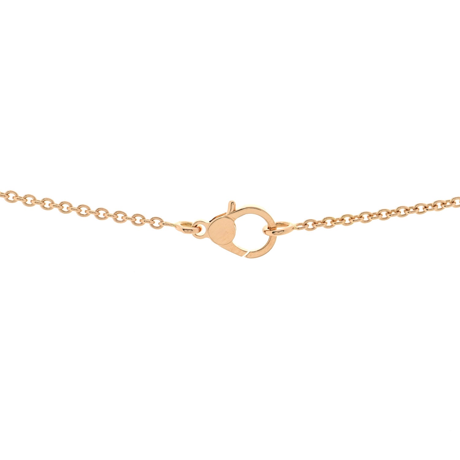 Hermes 18K Rose Gold Diamond Finesse Pendant Necklace 3 of 3