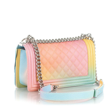 Chanel Caviar Quilted Medium Cuba Rainbow Boy Flap Multicolor 4 of 9