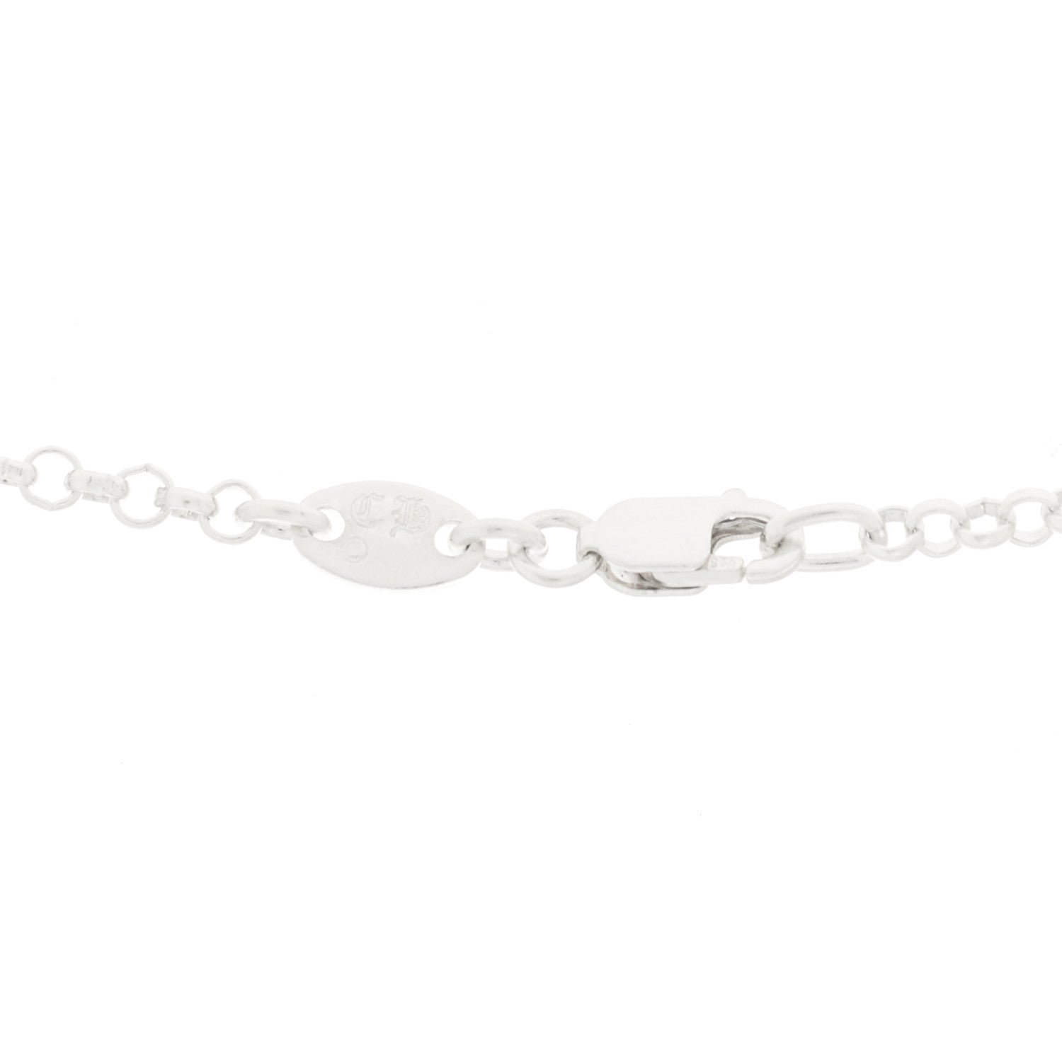 Chrome Hearts Sterling Silver Baby Fat Cross Pendant Roll Chain Necklace 4 of 6