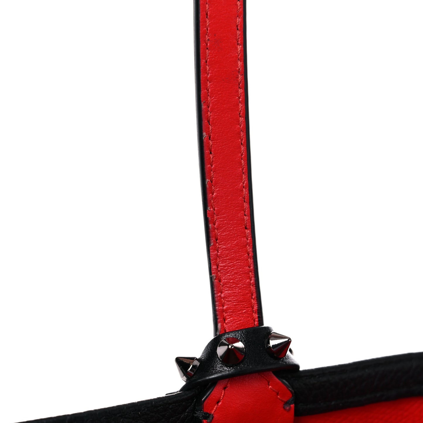 Calfskin Spikes East West Cabata Tote Black