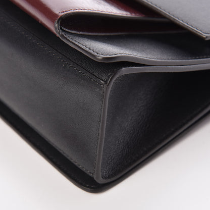 Givenchy Crinkled Patent Calfskin Medium GV3 Flap Black Burgundy 9 of 9
