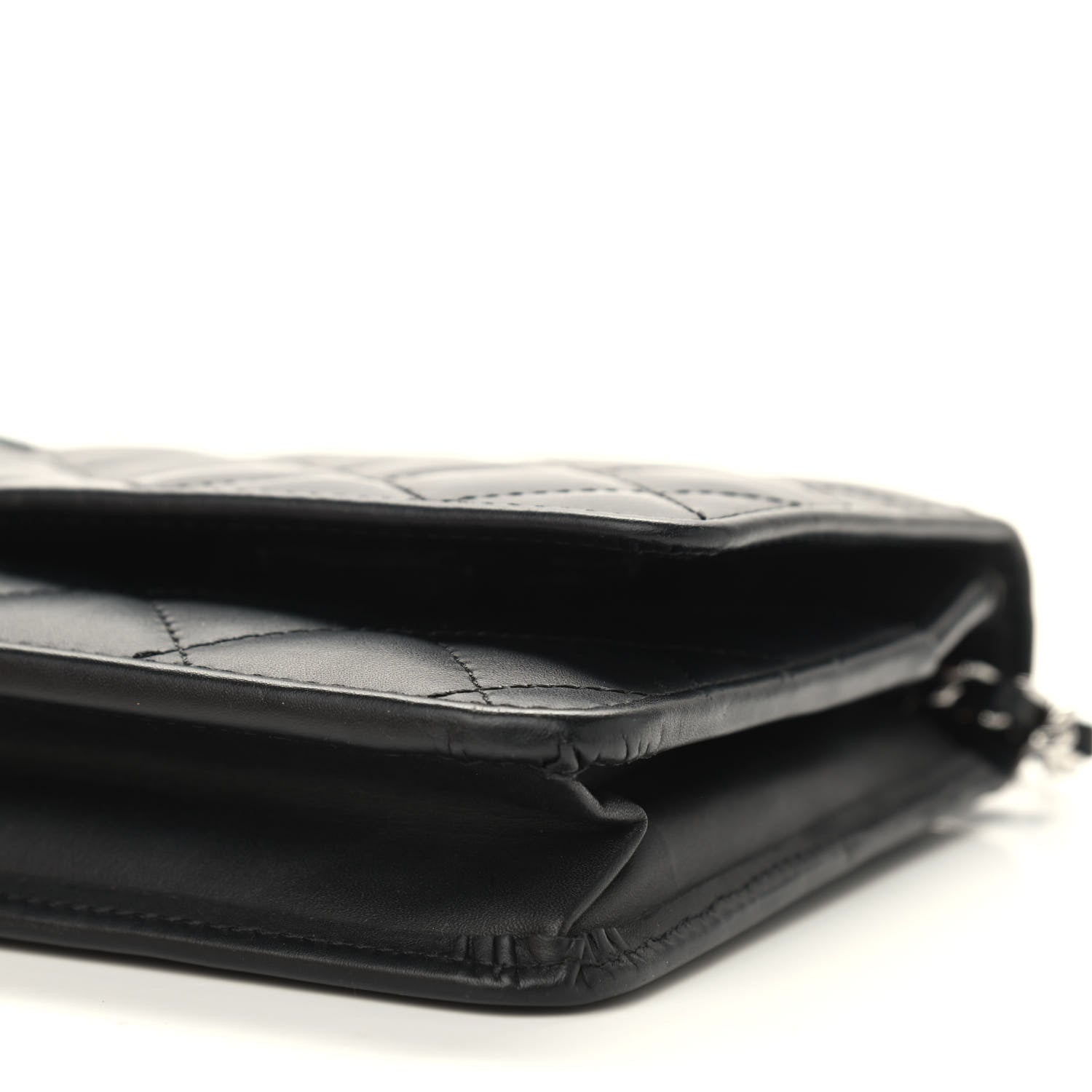 Chanel Calfskin Quilted Cambon Wallet On Chain WOC Black 9 of 10